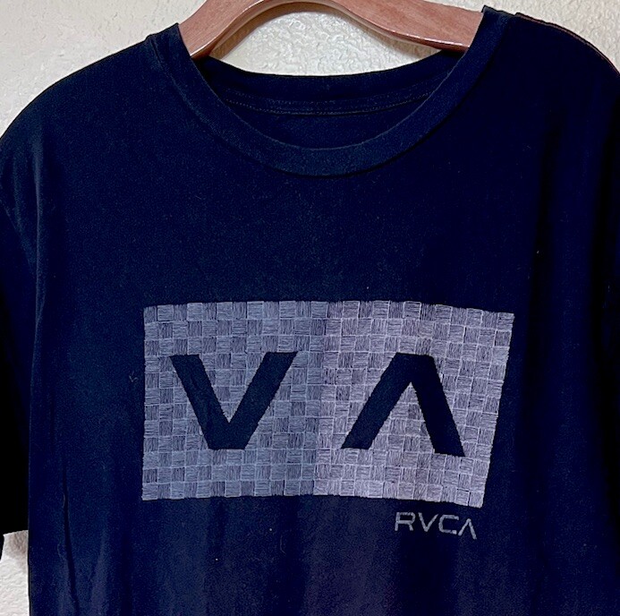 RVCA VA Op Art Black T Shirt Men’s Size L Artists Network Program