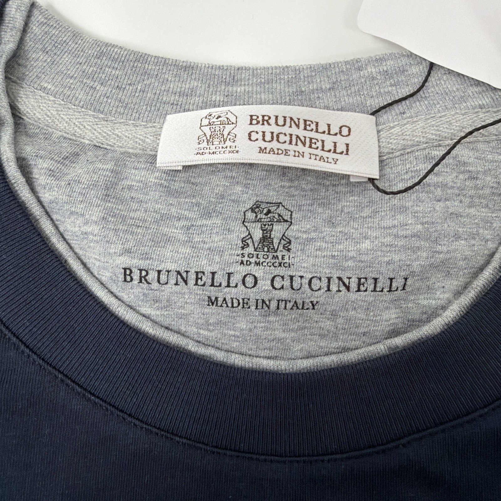 BRUNELLO CUCINELLI Blue /gray Layering T-shirt. Large gallery