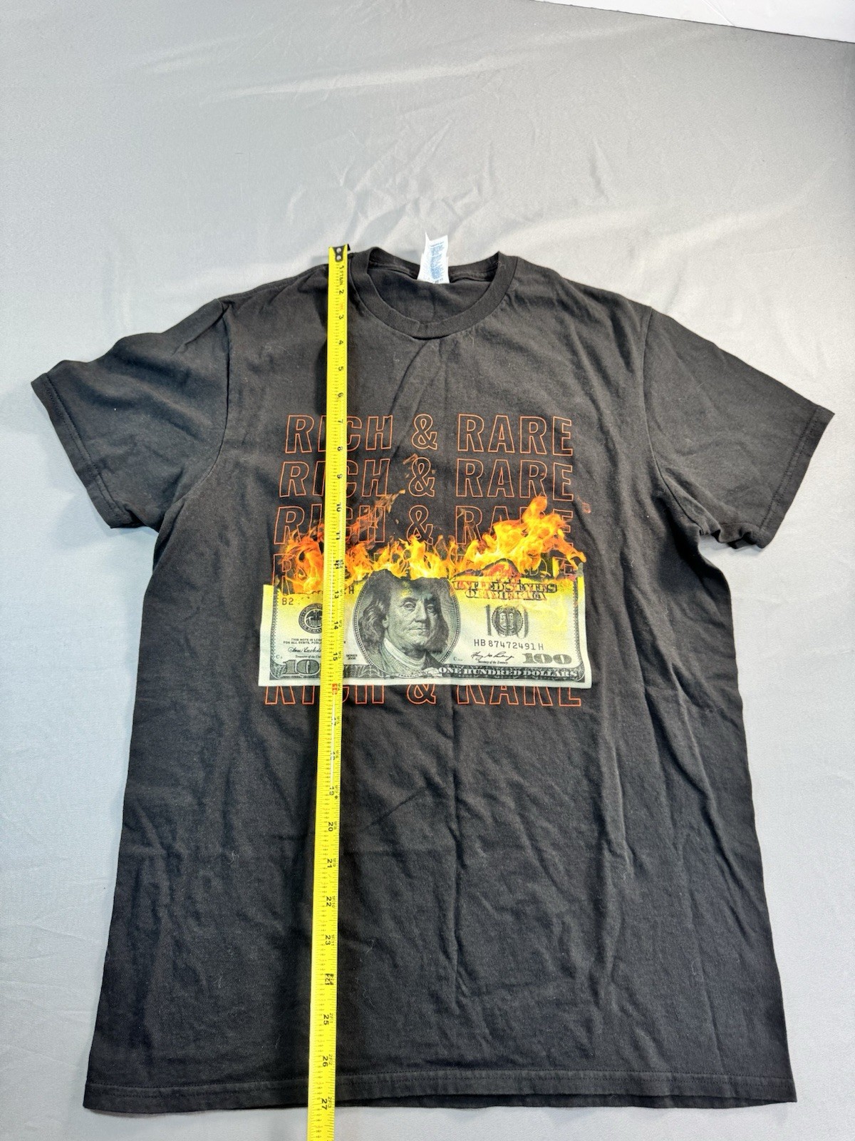 Delta Soft Rich & Rare T Shirt Black Mens Size Medium Graphic Print Money gallery