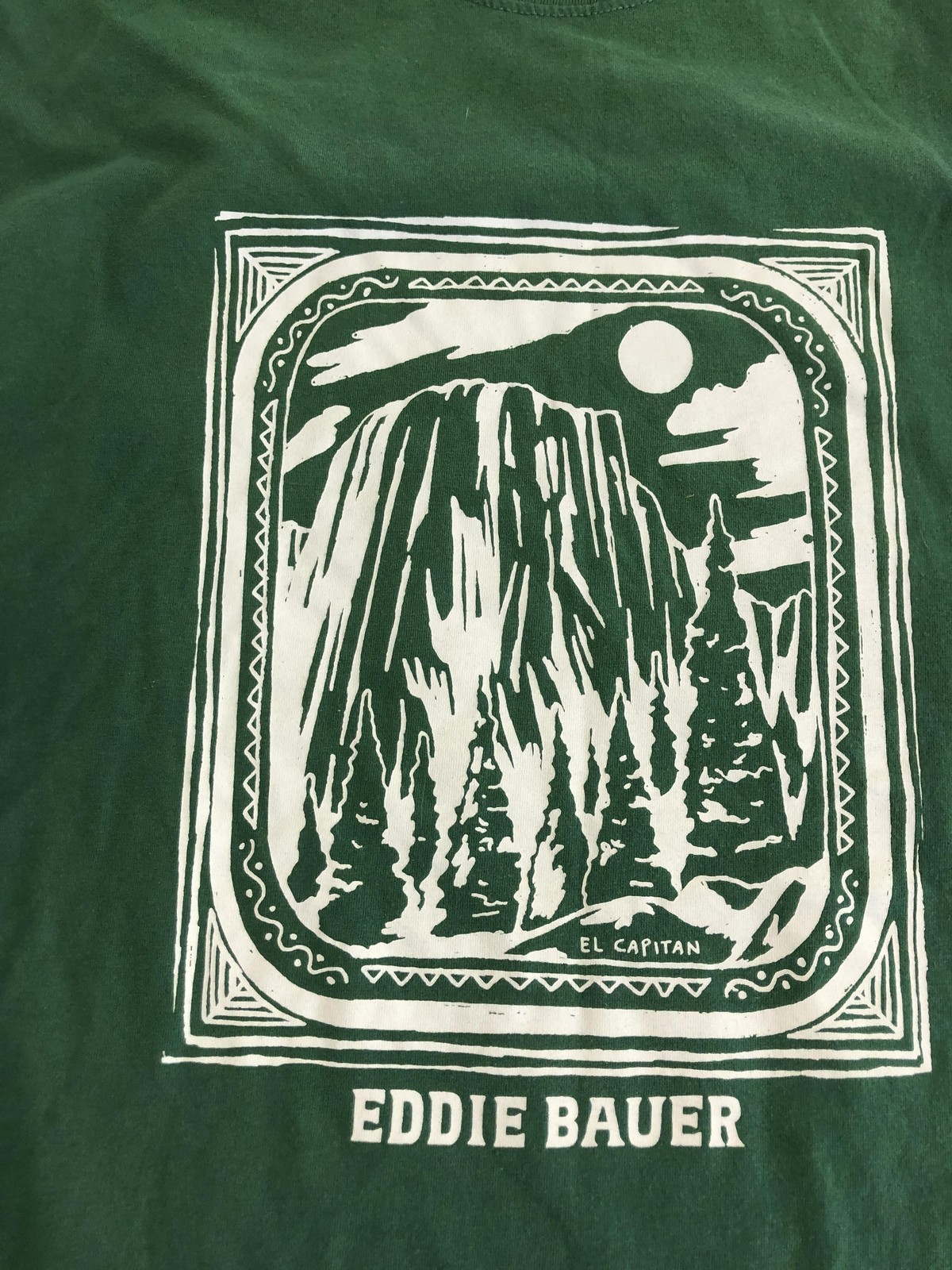 Eddie Bauer Shirt Mens Large Green El Capitan Graphic Tee Tagless Outdoor Nature gallery