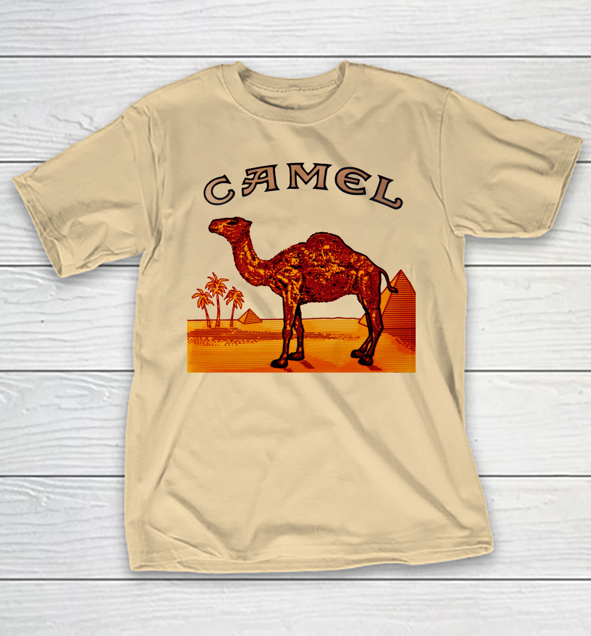 Camel Mirage T-Shirt Short Sleeve Cotton Sand All Size Shirt