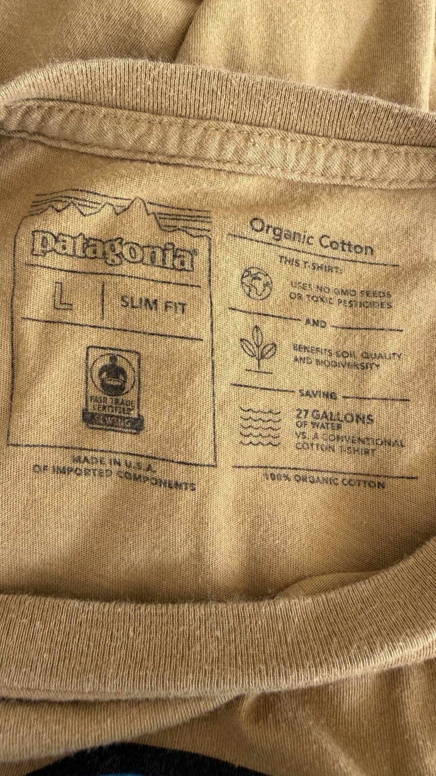 Patagonia Mens Short Sleeve Summit Toad Tee Shirt L Cotton Sustainable Outdoor gallery