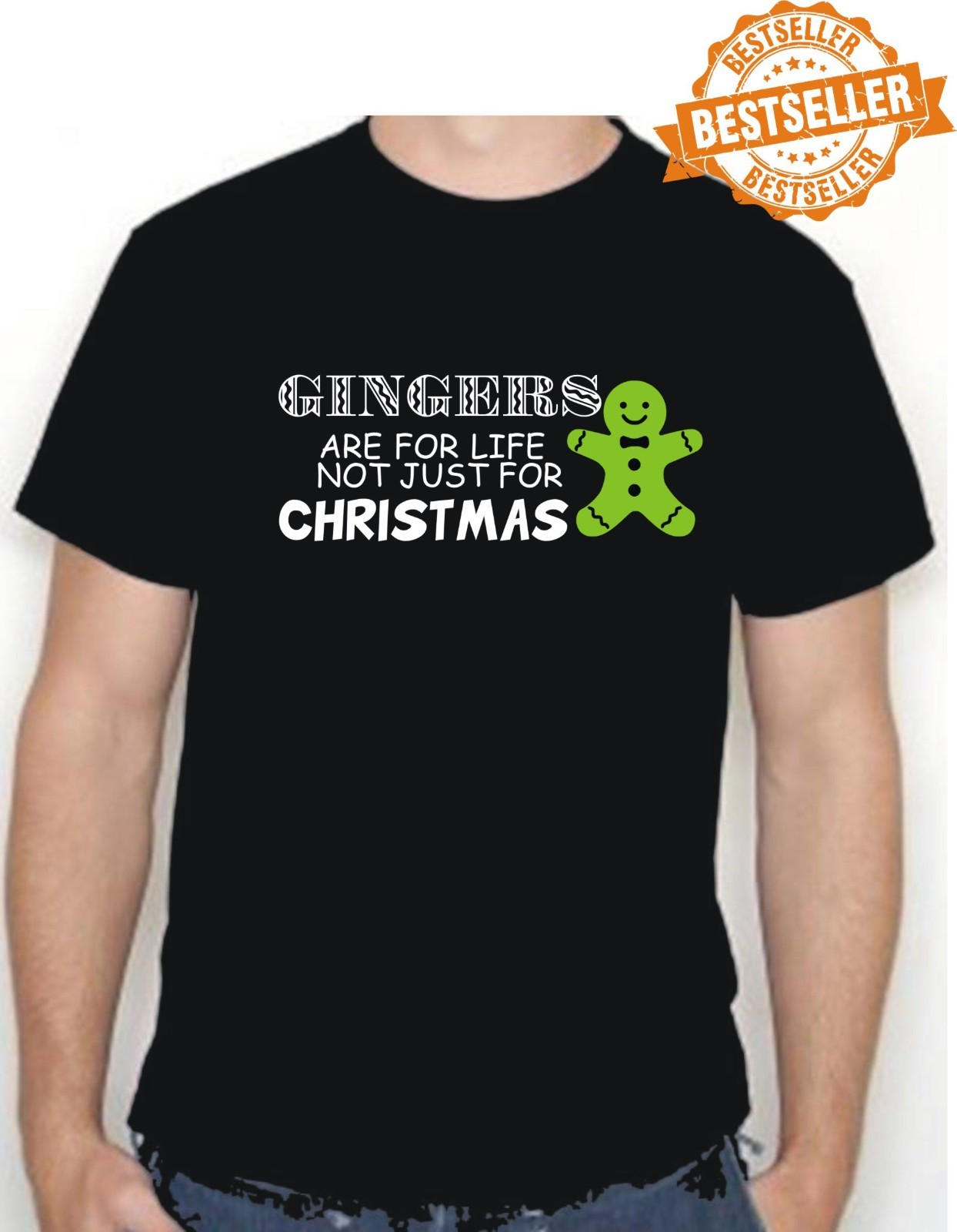 CHRISTMAS T-SHIRT / GINGERS ARE FOR LIFE / ADULT / PARTY / WORK / FUNNY / S-XXL