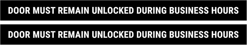 Pack of 2 Black Signage 2×24 Inch Safety Stickers for High Visibility Compliance