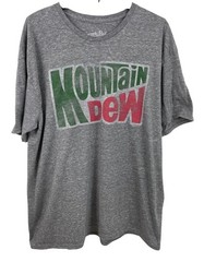 Mountain Dew Men’s Short Sleeve Gray Tee Luv T-shirt Mens Size 2XL