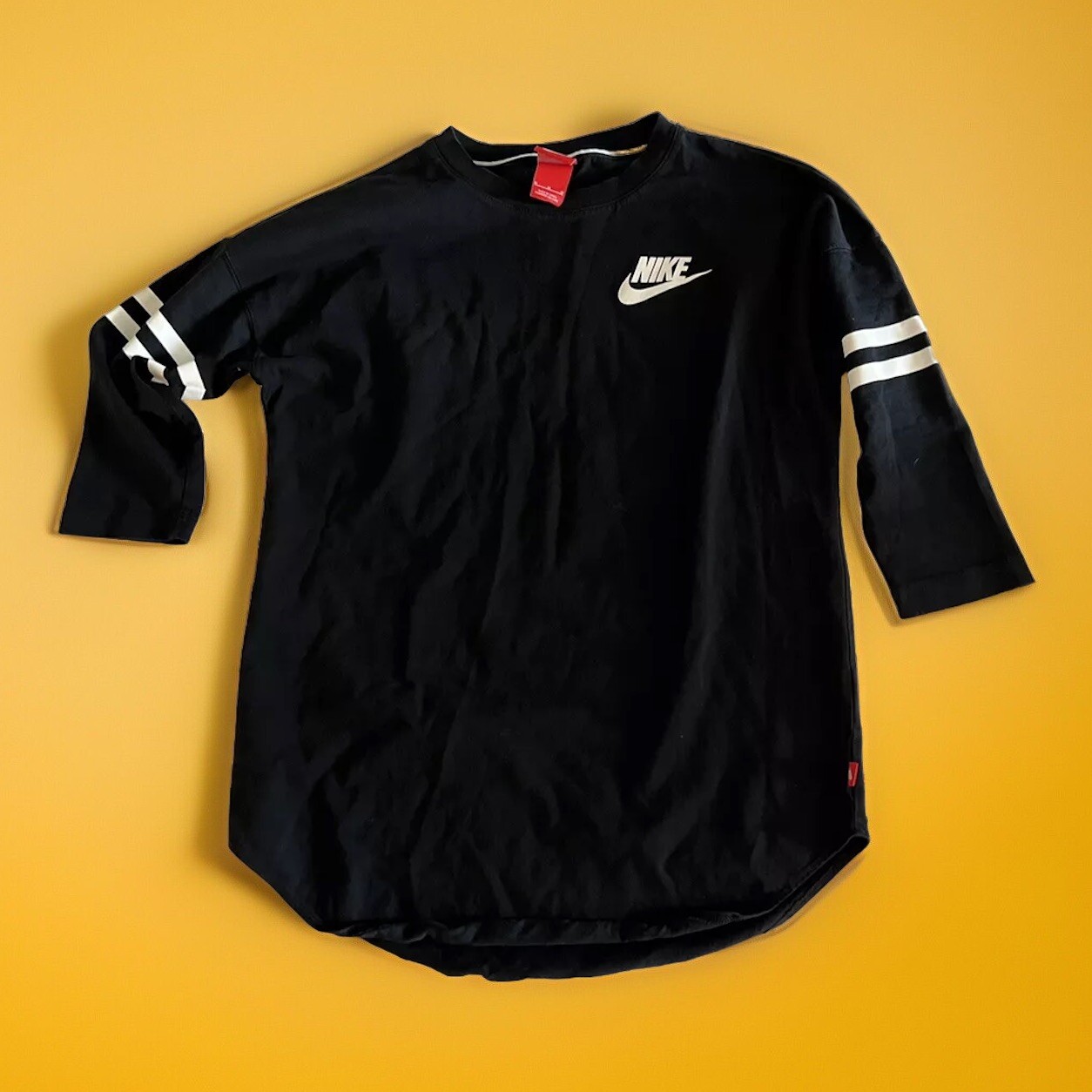 Nike Sportswear Black Half Sleeve Baseball Tee Medium Just Do It gallery