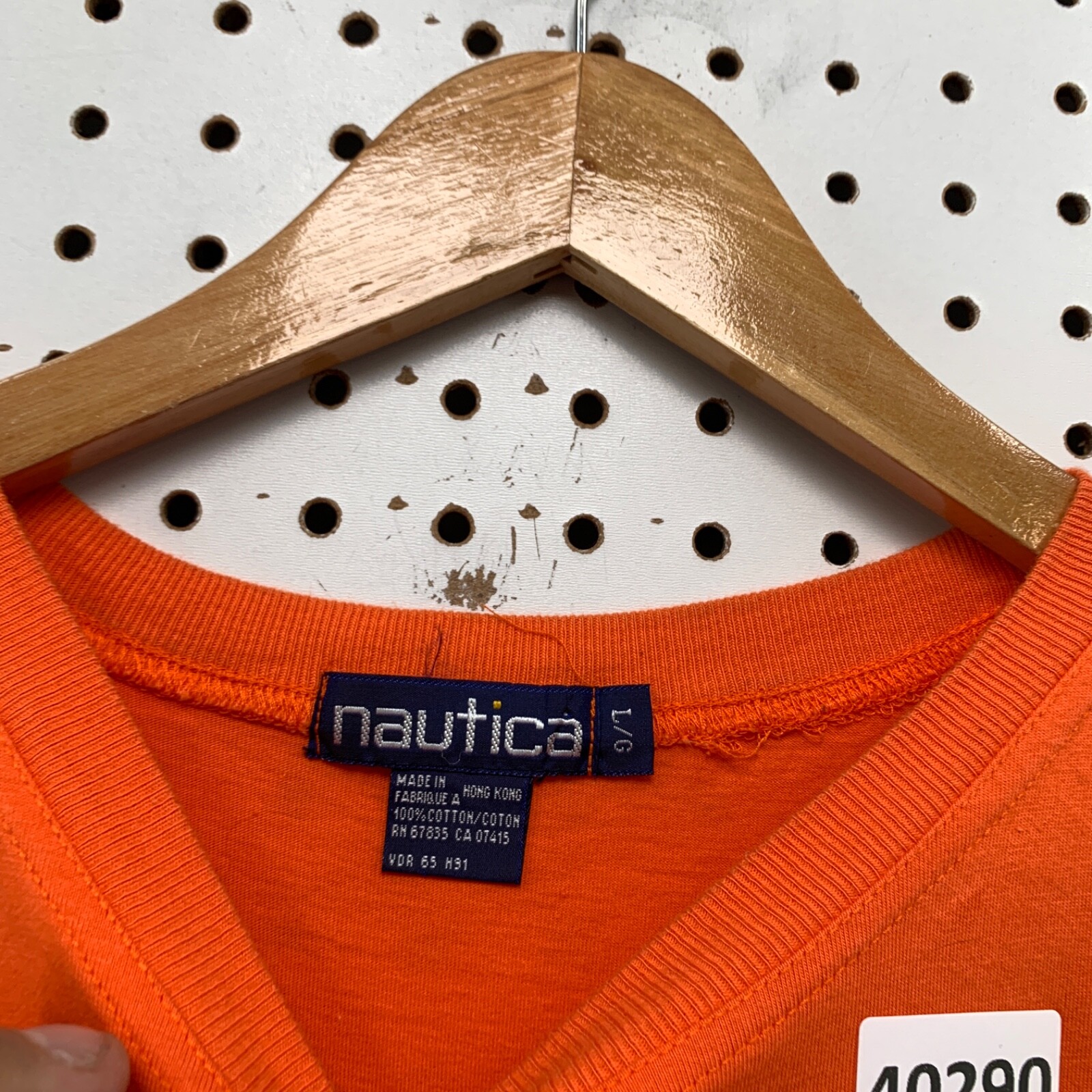 Vintage 90s Nautica Orange Sportsman Club Shirt Mens Large Oak Park Hunting gallery