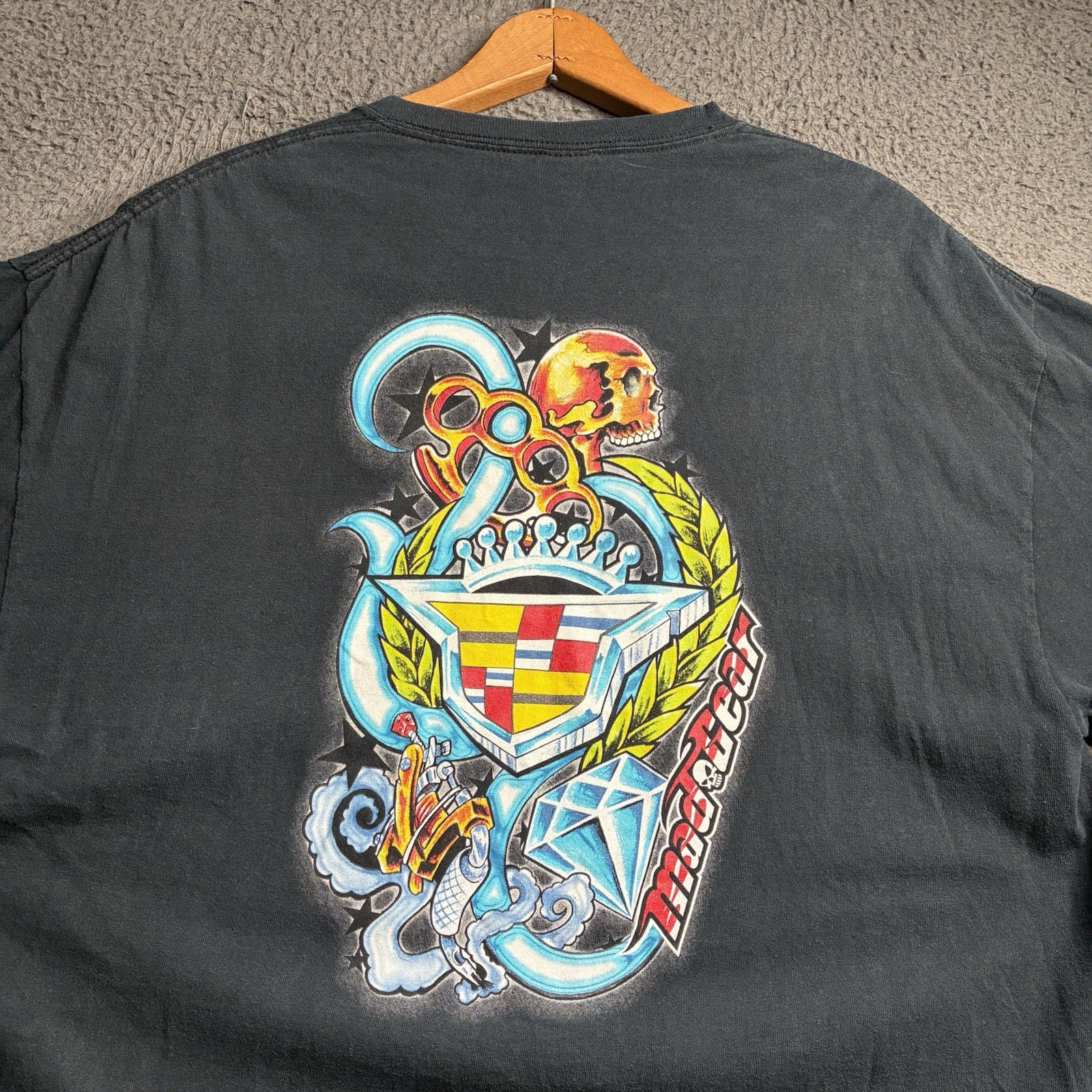 Vintage Y2K Cyber Skater Grunge Goth Emo Punk T-Shirt Mens XL MMA Tattoo gallery