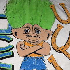 Vintage 90s Troll Lucky Attitude Single Stitch Shirt Size XL Rare Trolls Toy