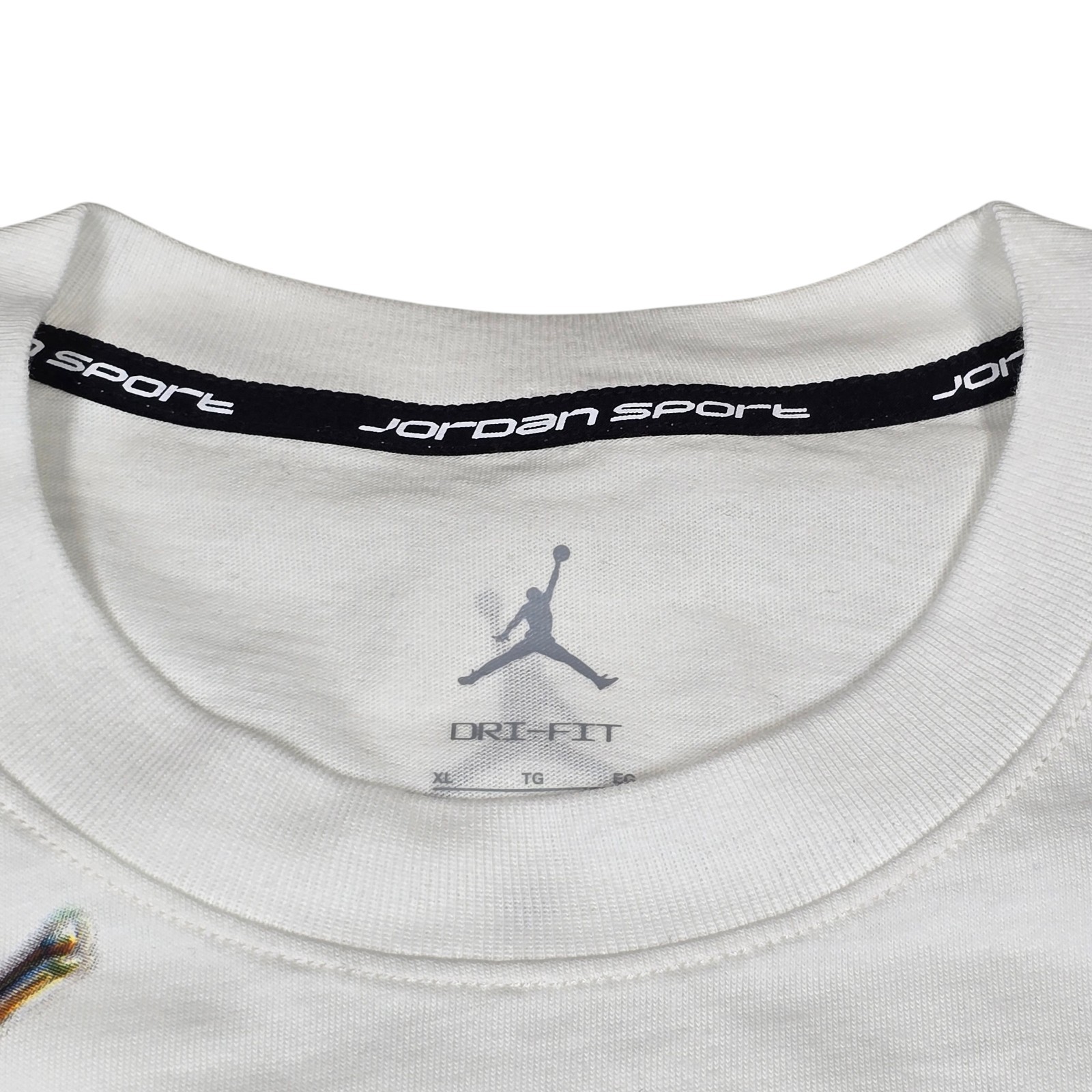 NWT Nike Air Jordan Sport Dri-Fit White Jordan Graphic T-Shirt, Men's Size XL gallery
