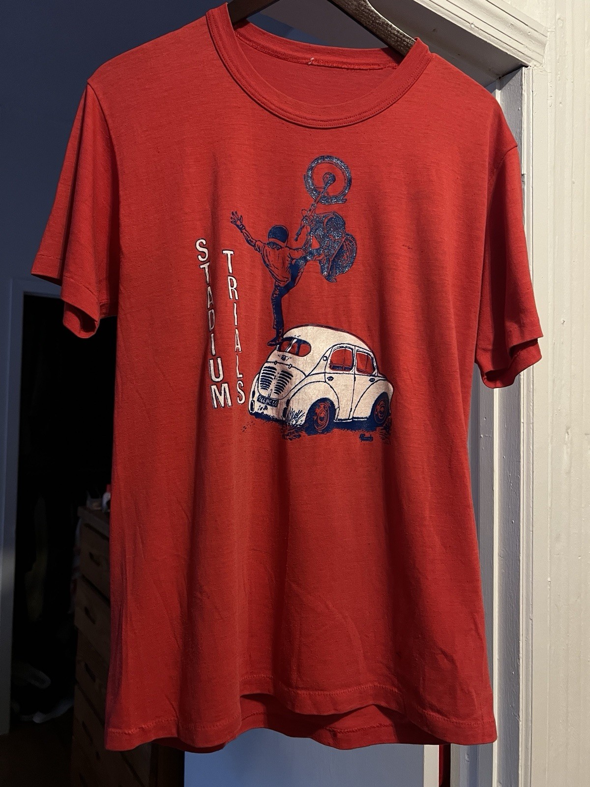 Vintage Stadium Trials Motorcycle Cotton Tee 70s/80s Single Stitch Medium