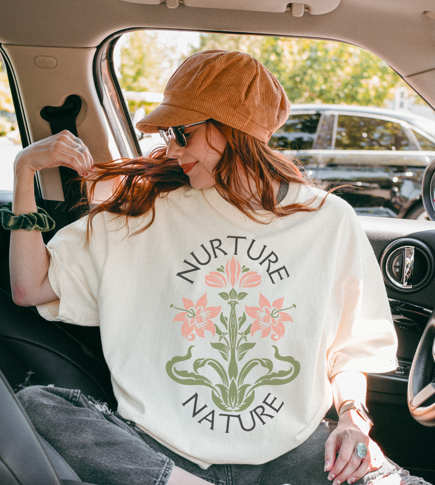 Nurture Nature Flower Graphic T-Shirt - Comfortable and Stylish Casual Wear gallery