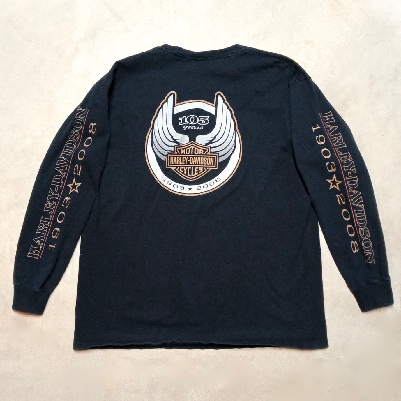 Harley-Davidson 105th Anniversary 1903-2008 Made in USA T-Shirt Size XL