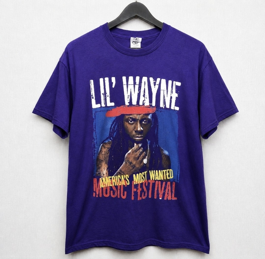 Lil Wayne T Shirt Purple Rap Tee America’s Most Wanted Festival 2009 Drake Jeezy
