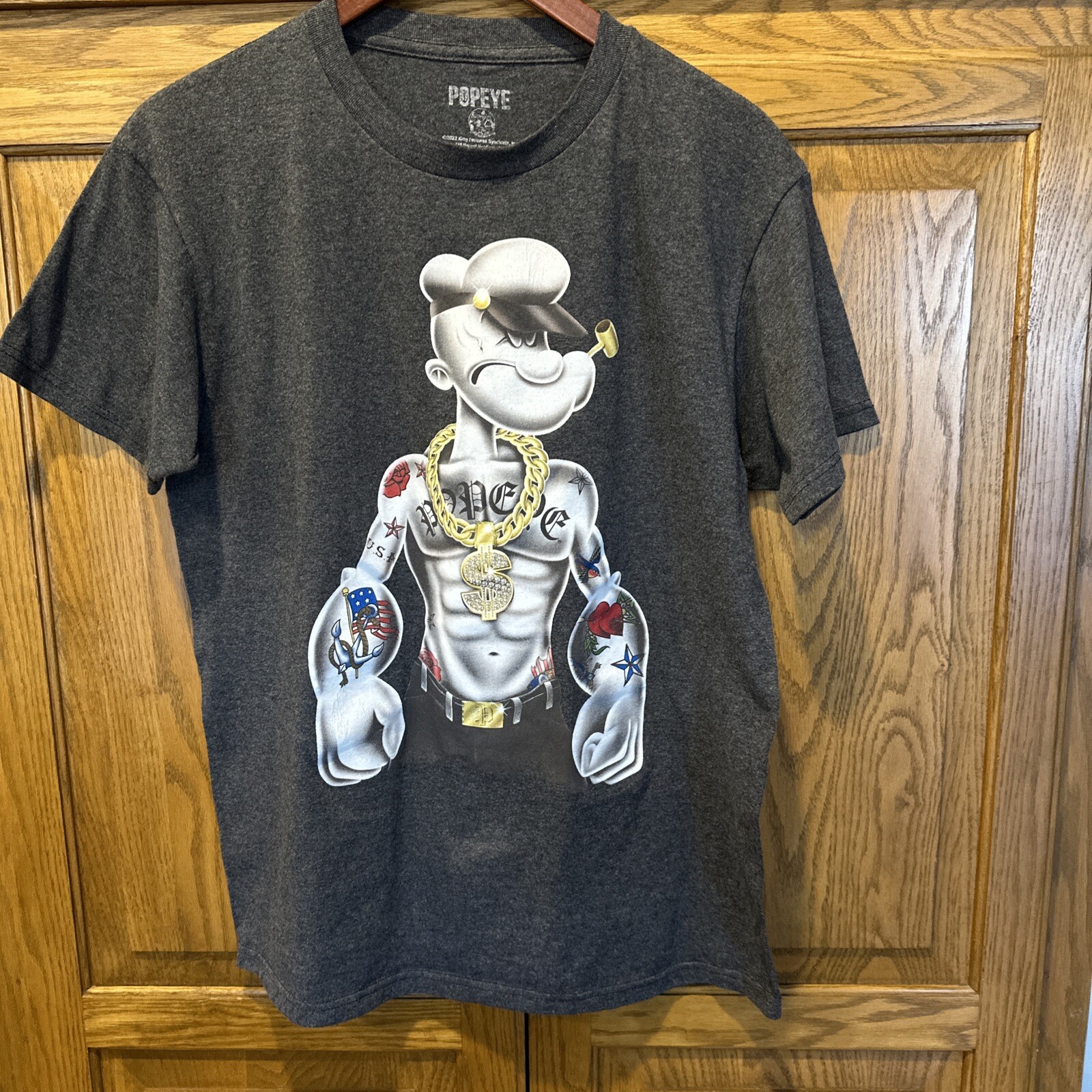 Popeye The  Sailor Man Men’s M T-Shirt Graphic 6 Pack 2021 Medium Gray