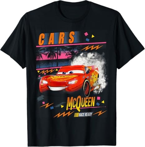 Disney Cars Lightning McQueen Palm Tree Su T-Shirt Size S - 5XL Gift For Friends gallery