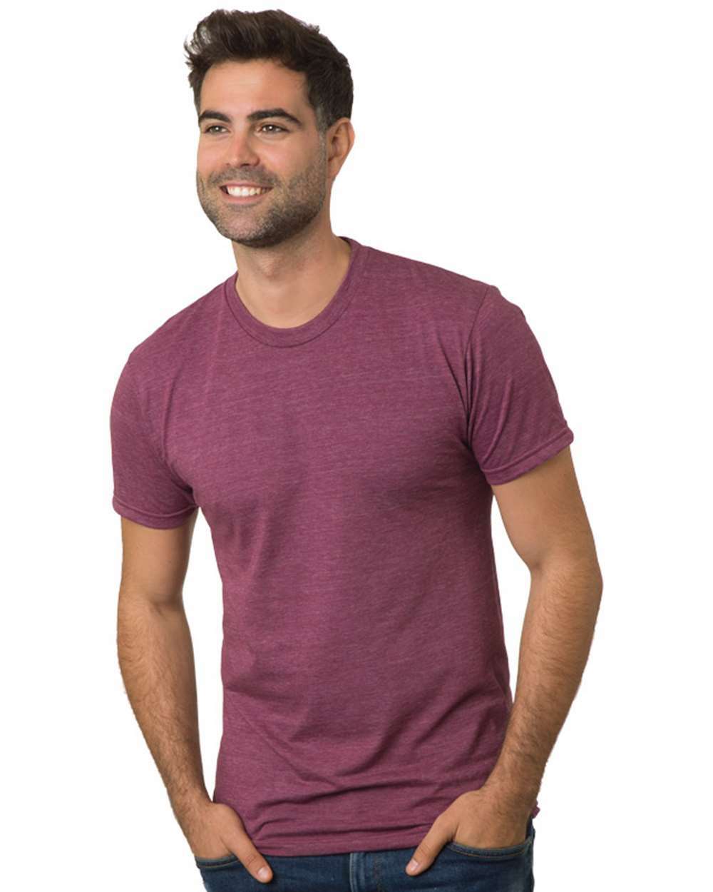 Bayside Mens Polyester/Cotton/Rayon USA Made Triblend Crew Neck T-Shirt - 5710 gallery