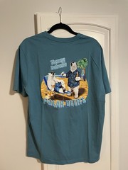 Tommy Bahama Medium Teal Blue Polar Beers Graphic T-Shirt