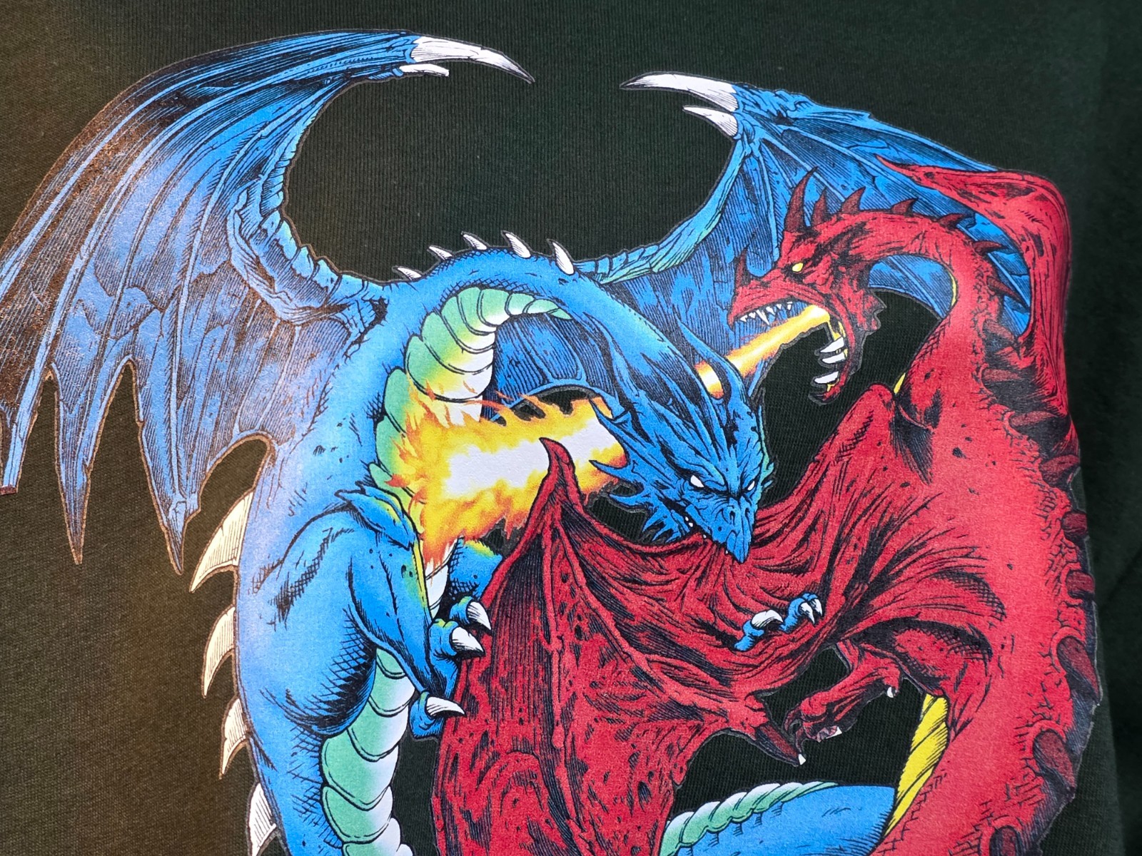 Fantasy Dragons X-Large Forest Green T-Shirt gallery