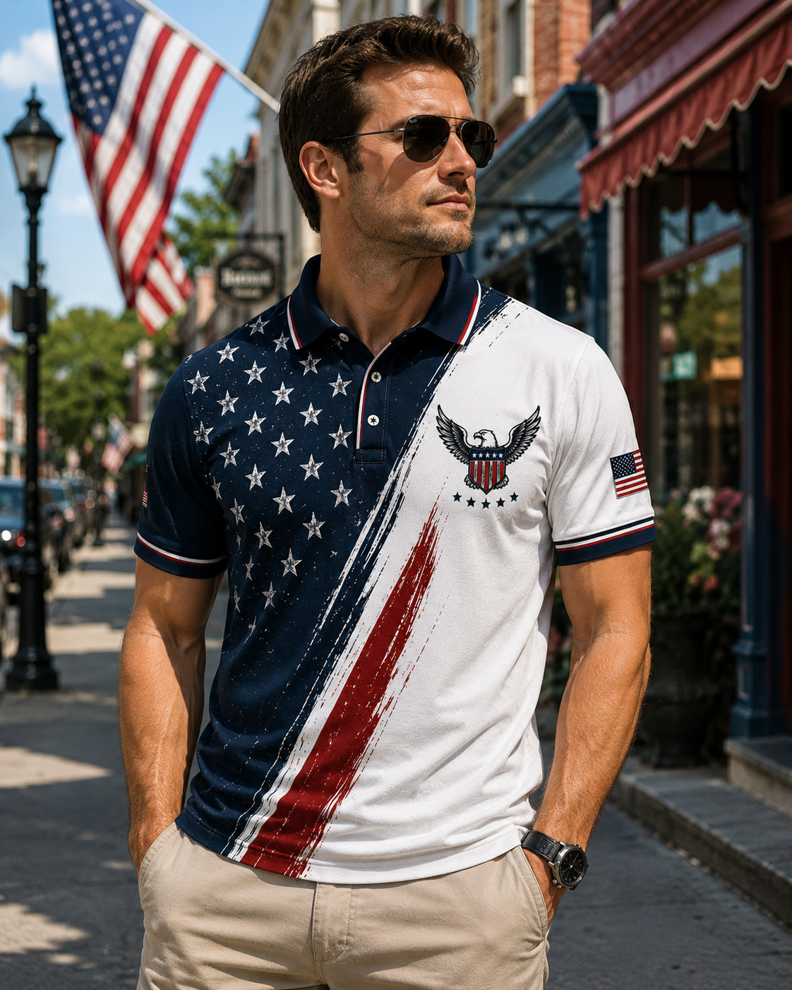 USA 250th Anniversary Golf Polo Shirt 1776-2026 American Flag Patriotic S-5XL