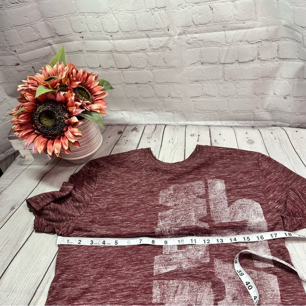 Disney star wars logo Burgundy Graphic Tee cotton poly blend mens S fandom gallery
