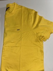 Michael Kors Meringue Yellow Black Logo Shirt – Size L – NEW!