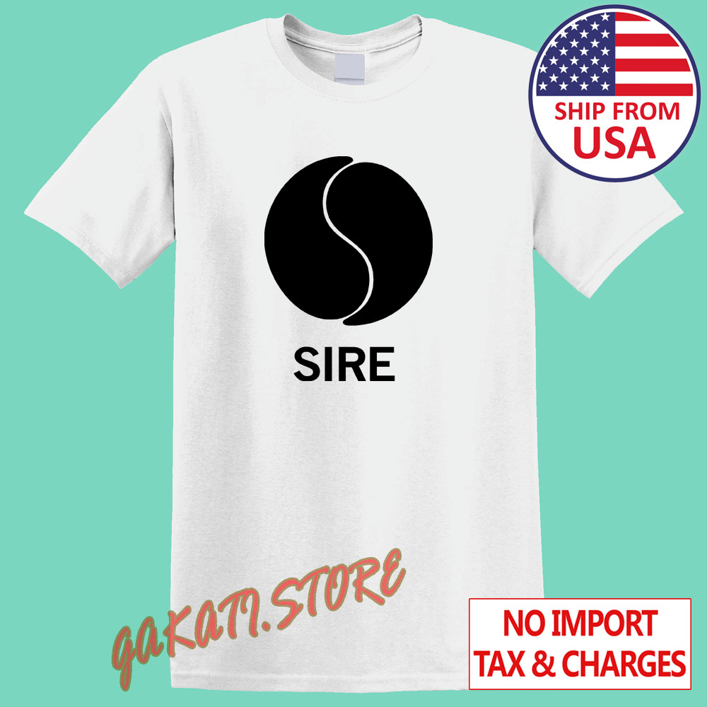Sire Records Men’s White  Size S-5XL