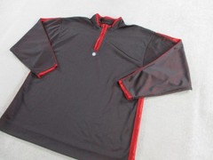 Jordan Pullover Shirt Mens Large Black Red Half Zip Athletic Logo Basketball VTG