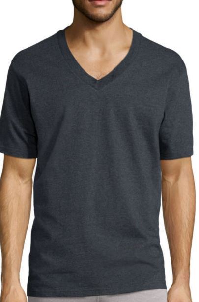 Stafford 3-Pack Men's Heavy Weight 100% Cotton V-Neck T-Shirt Black-Grey gallery