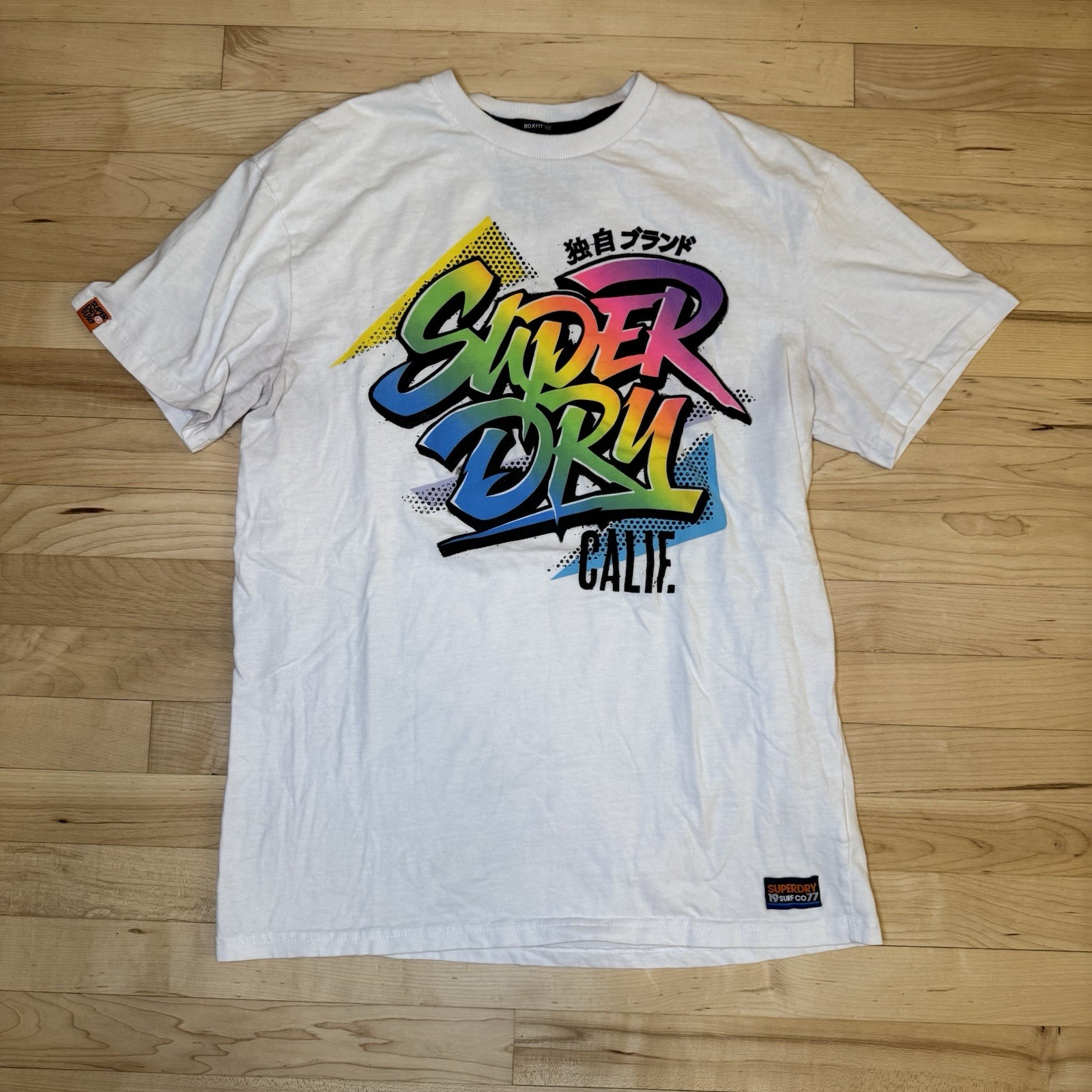 Superdry 77 Surf Men’s T Shirt Size M Surfer Tee Graphic Print Japan