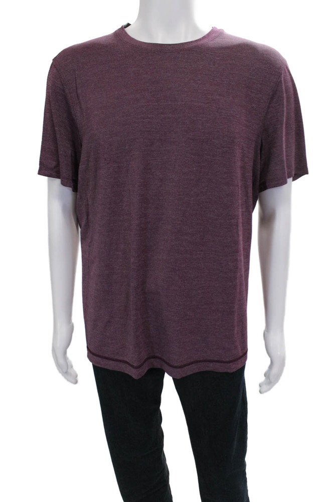 Lululemon Mens Basic Colorblock Multicolor Nylon Blend T-Shirt Pullover Size XL