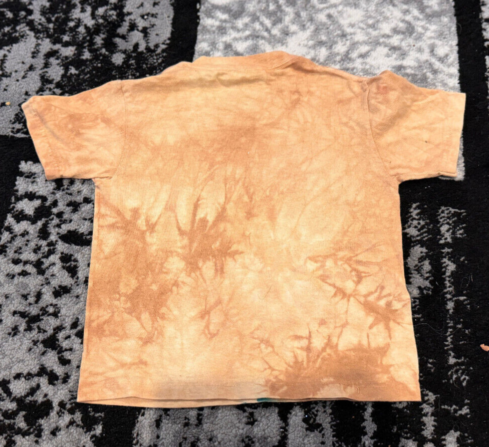Vtg The Mountain Horse T-Shirt Youth SM Brown Tie-Dye 2004 Clayton Weis gallery