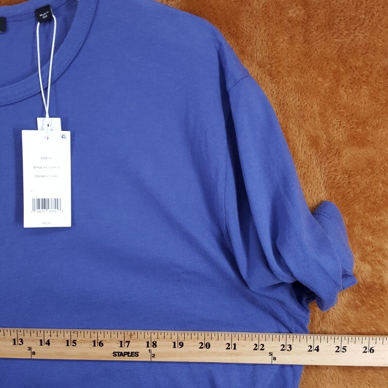 VINCE Shirt Mens XL Blue Pullover Crew Short Sleeve 100% Cotton T-Shirt Tee gallery
