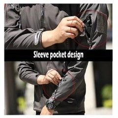 Men’s Tactical Softshell Hooded Jacket Windproof Water-Resistant Outdoor Hiking