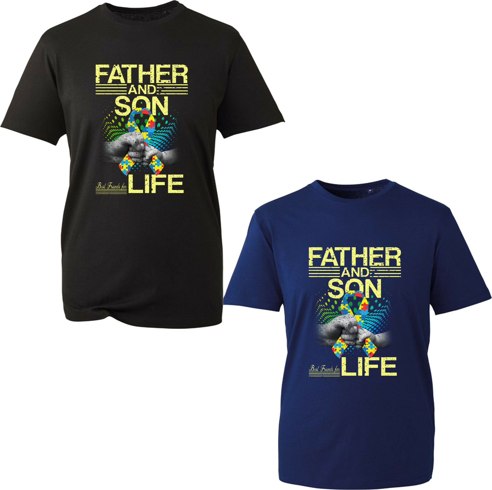 Autism Awareness Father & Son Best Friends For Life T-shirt Unisex Gift Tee Tops gallery