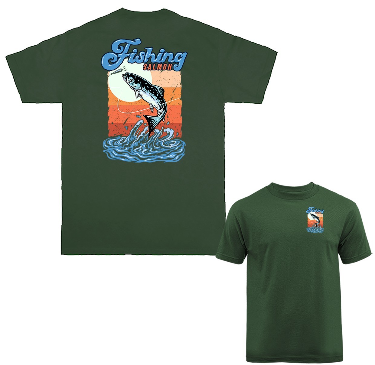 Salmon Fishing Outdoor Sports T-shirt gallery