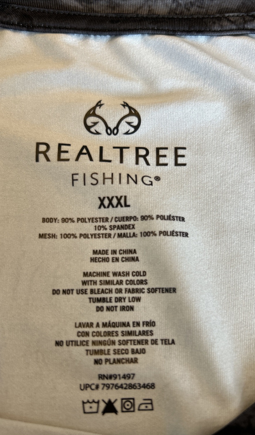 REALTREE Men's 3XL Fishing Long Sleeve Crew Neck T-Shirt Charcoal gallery