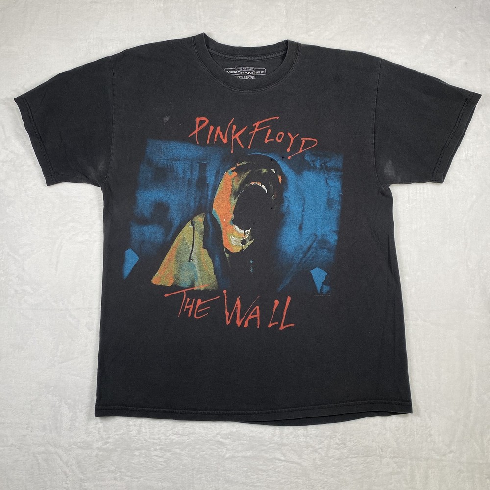 Vintage Pink Floyd The Wall Men’s Graphic T-Shirt Black Size Large Concert Music