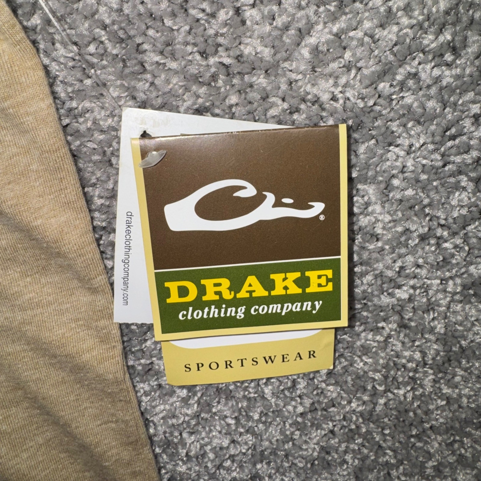 Drake Waterfowl Long Sleeve Pocket T-Shirt Men Circle Mallard Graphic Tan XL NEW gallery