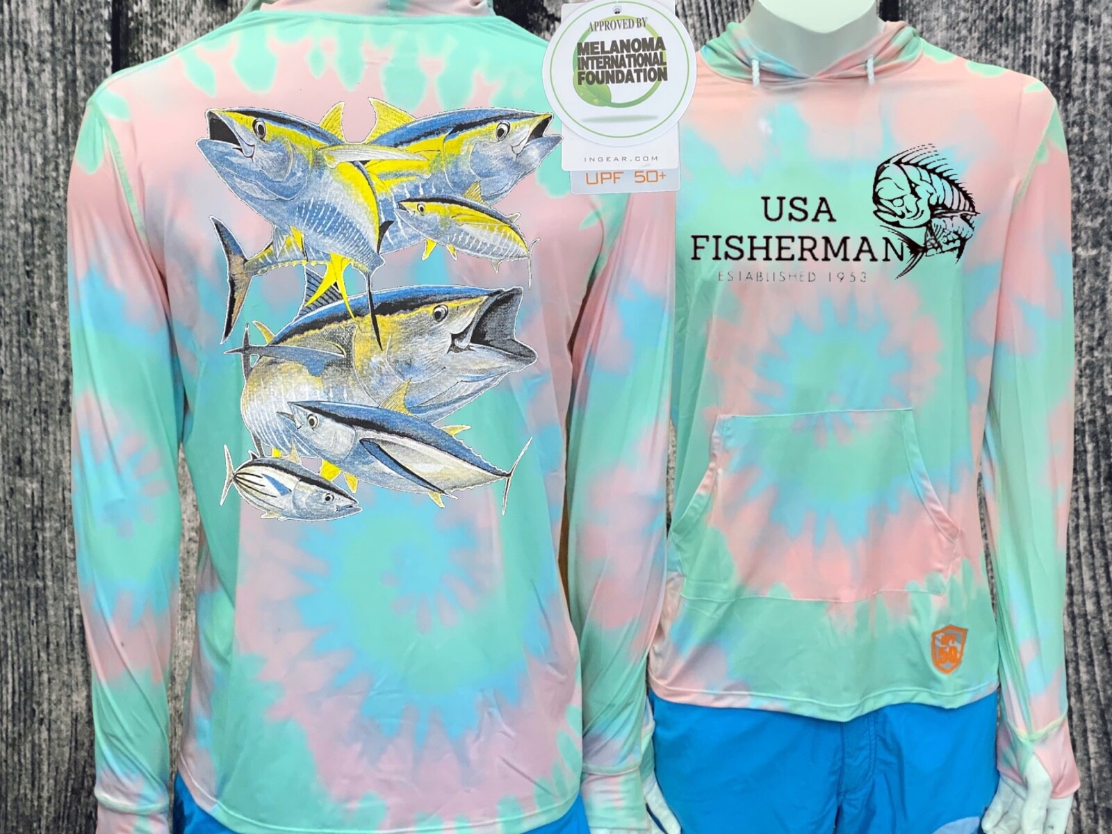 Microfiber Long Sleeve Fishing Shirt Hoodie Dry Fit Wicking UPF50+ Protection gallery