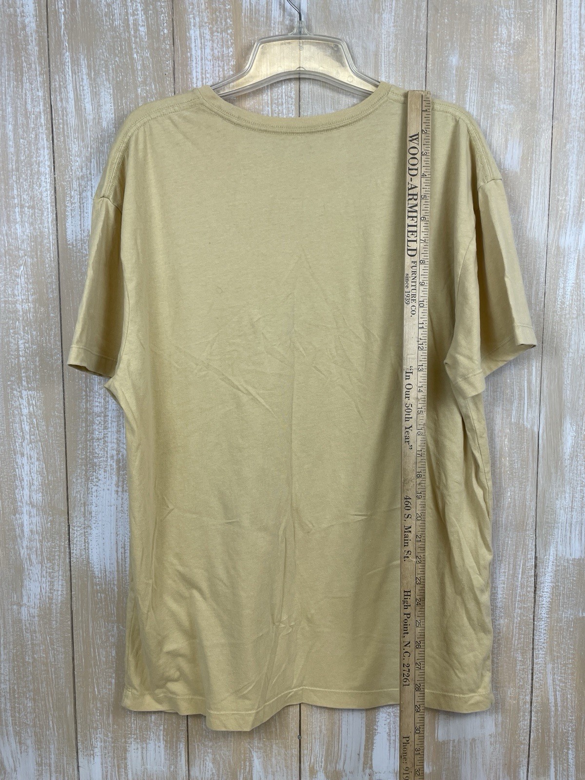 Zoe + Liv Summer of Love 1985 GRAPHIC YELLOW Short Sleeve T-Shirt Mens S/M gallery