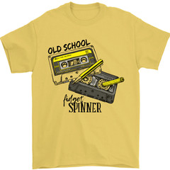 Retro 80s Music Cassette Old School Spinner Mens T-Shirt 100% Cotton