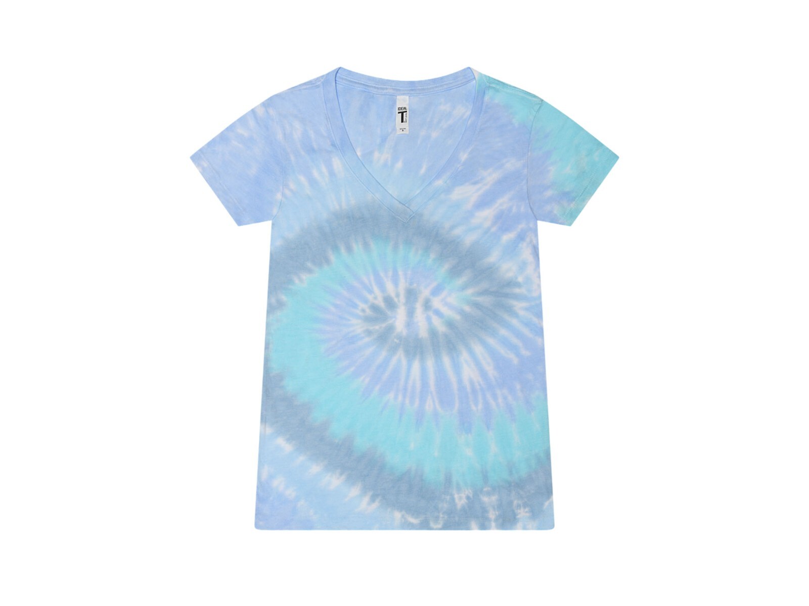 Multi-Color V-Neck Tie Dye T-Shirts Adults Short Sleeve Cotton Colortone gallery