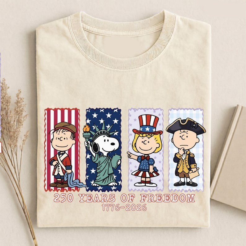 America 250th Anniversary Shirt, Patriotic Snoopy Tee, Retro American Shirt