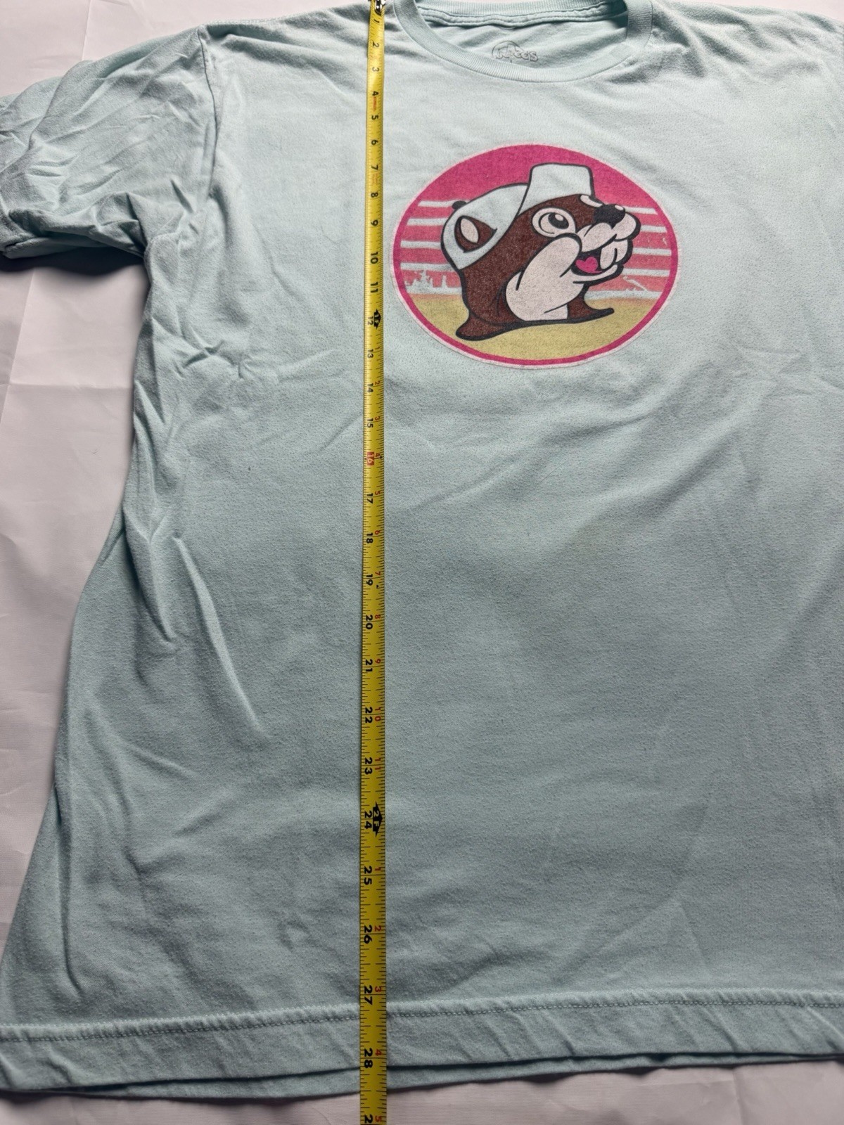 Buc-ee's and the Beach Pale Blue Summer Adult T Shirt Sz L FREE SHIPPING B85 gallery