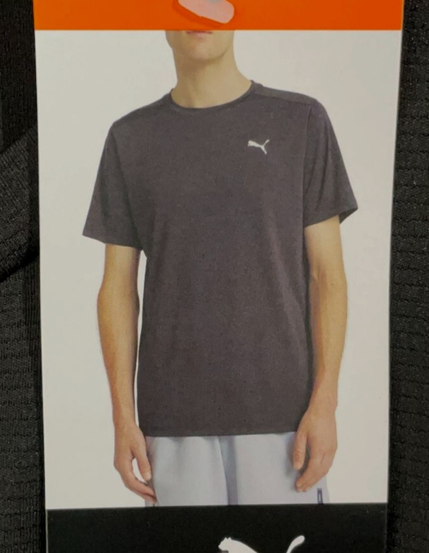 NEW Puma Mens XXL Black Short-Sleeve T-Shirt Lightweight Polyester