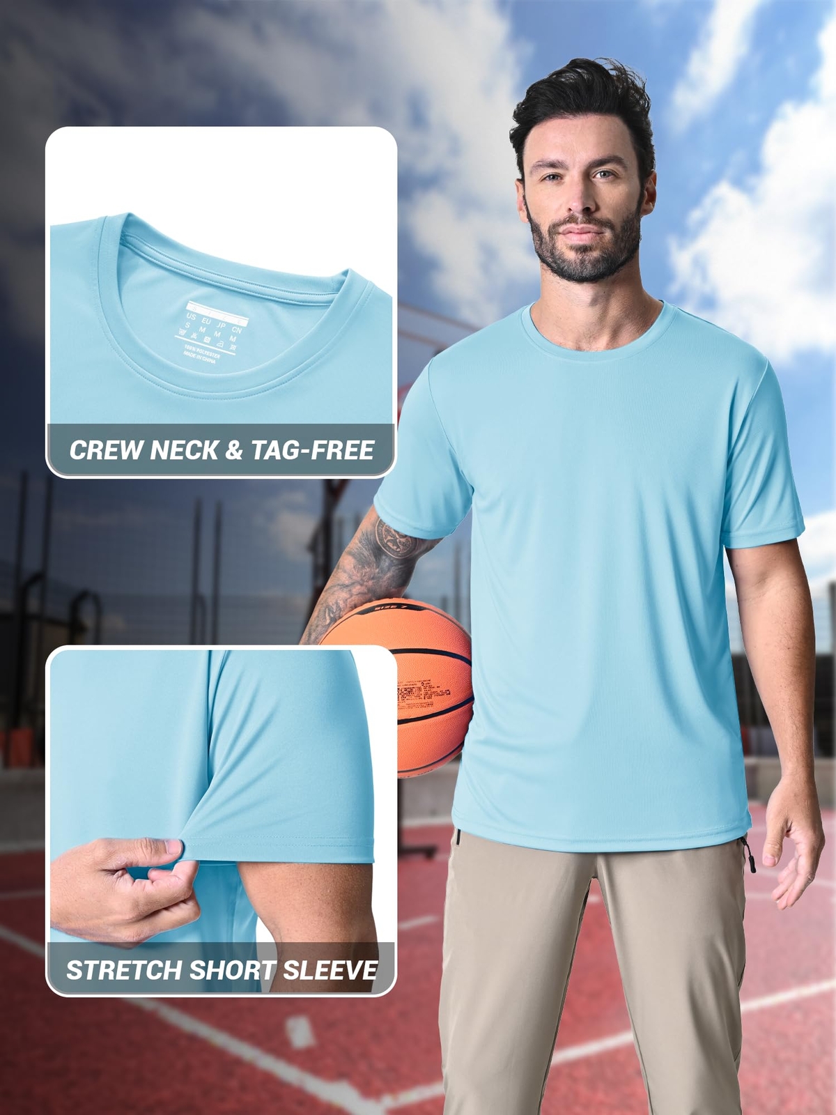 UPF50+ Men's UV Shirts Skin Protection Summer Short Sleeve Water Sport Casual T gallery
