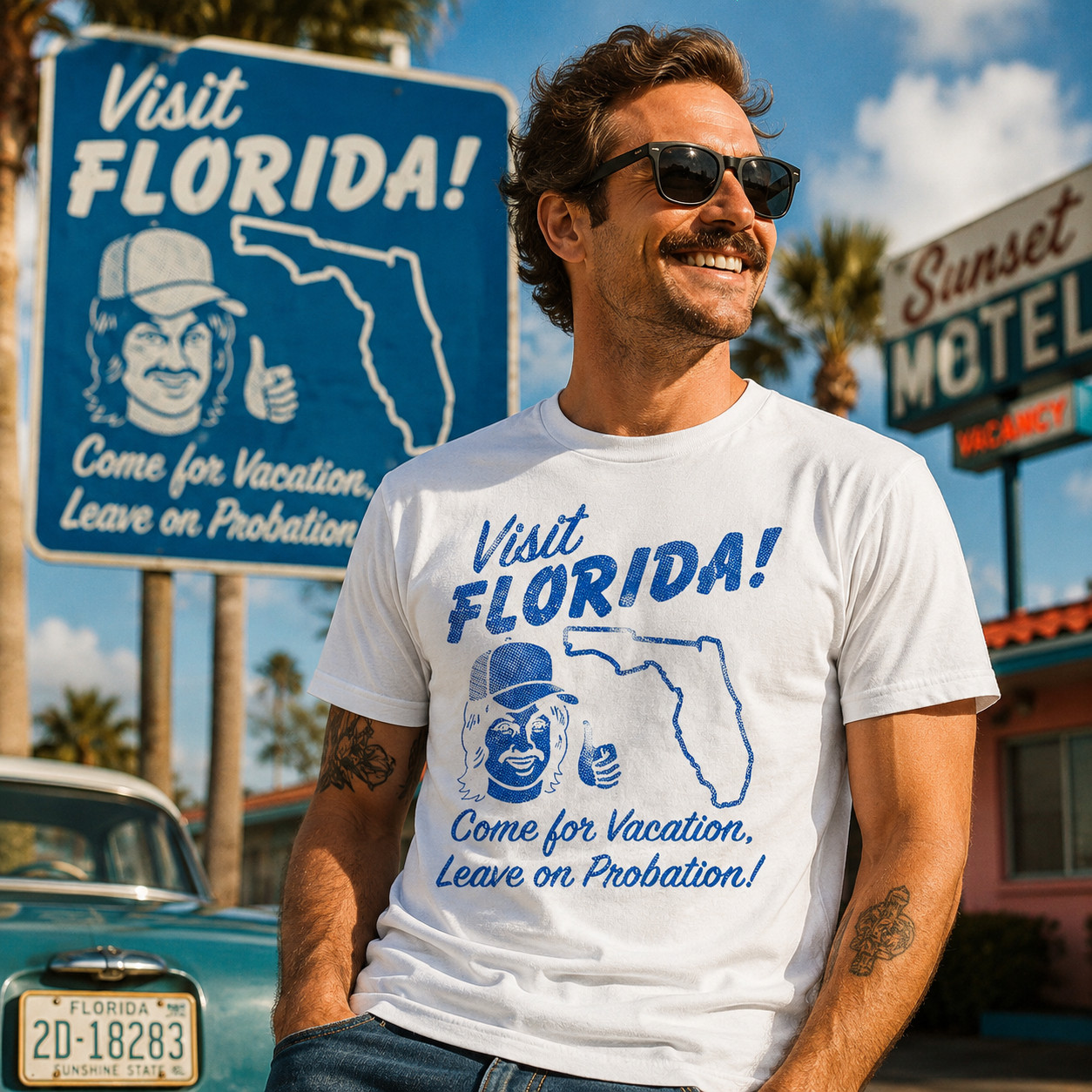 Visit Florida Funny Travel Humor Graphic Tee gallery