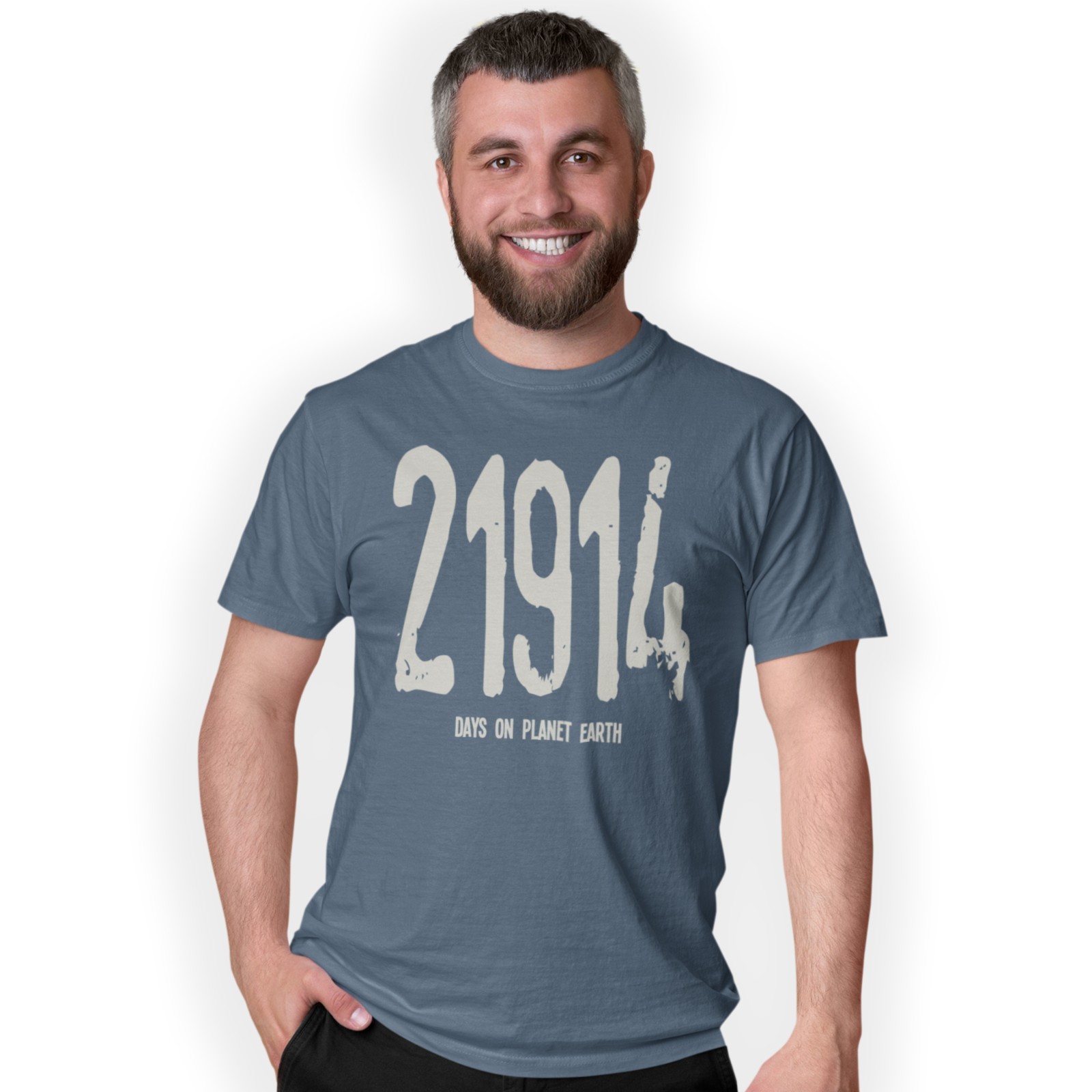 21914 Days on Planet Earth 60th Birthday Hand Printed T-Shirt Gift Size S-5XL gallery