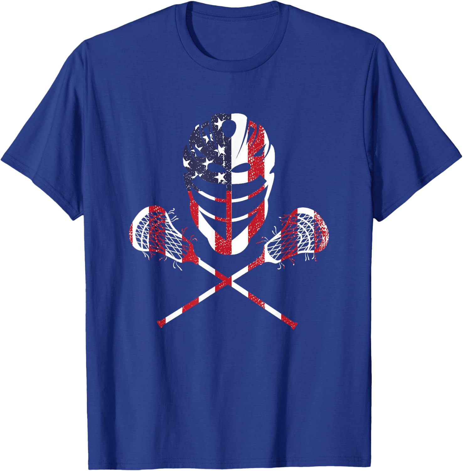 Lacrosse American Flag Lax Helmet Sticks 4th of July Unisex T-Shirt gallery